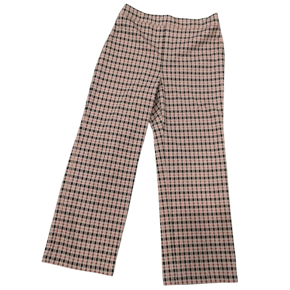 Sanctuary Womens‎ Plaid Pull On Straight Leg Pants Red Black White Large NSH019